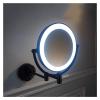 LOPASJNCS Makeup Mirror Cosmetic Vanity Mirror Black LED 8 Inch Makeup Double 3 Times Magnification with Light Bathroom Telescopic view 3