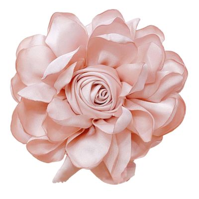 10cm Artificial Rose Fabric Flower, Multifunctional Floral Accessory, Women Corsage, Hair Clip, Lapel Pin, Decor for Clothing, Bags & DIY Crafts Pink