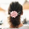 10cm Artificial Rose Fabric Flower, Multifunctional Floral Accessory, Women Corsage, Hair Clip, Lapel Pin, Decor for Clothing, Bags & DIY Crafts Pink view 3