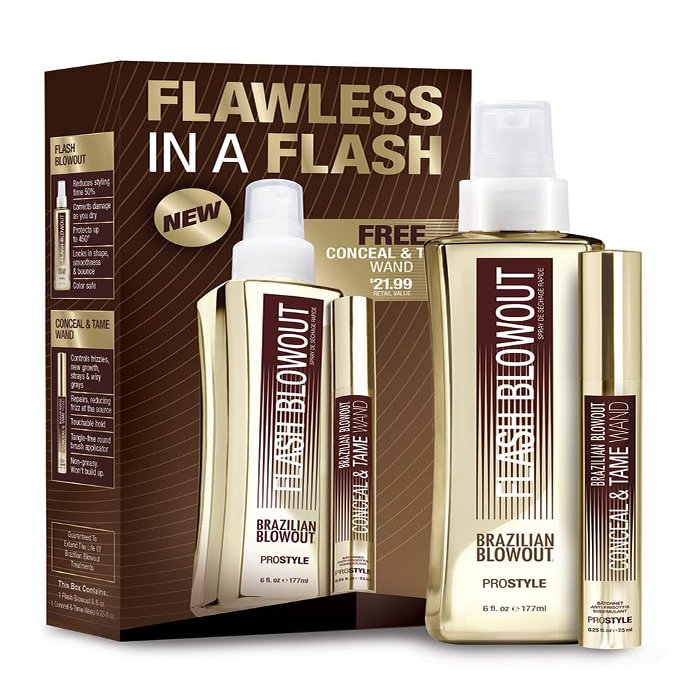 BRAZILIAN BLOWOUT Flash Blowout & Conceal & Tame Wand, Fast Dry, De-Frizz