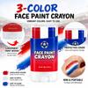 Red White and Blue Eye Black, Baseball Face Paint, Red White and Blue, Softball Face Paint, 4th of July, World Cup Soccer, Patriotic USA Flag Body Stick for Patriotic Decorations, Independence Day view 4