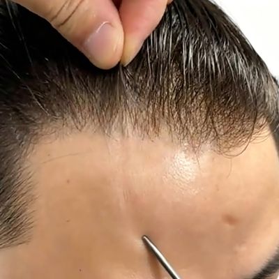 Eversilky Men Wig 0.03mm Ultra Thin Skin Hair System for Men Human Hair Pieces Super Natural Hairline Undetectable V Loop 90% Density Toupee(Medium Brown #4,8x10 inch)
