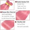 Pink Bundles Human Hair Straight 30 30 30 Inch Light Pink Bundle Human Hair Extension 3 Bundles 50 Gram Per Bundle 150g Total Double Weft Unprocessed Virgin Hair view 2