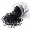 1000Pcs Black Hair Ties, Qtopun High Elastic Hair Rubber Bands Strong Ponytail Holders, Seamless No Damage No Crease for WomenThick Curly Straight Hair - Black view 1