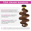 ANMETAN Highlight F1B/30 Body Wave Human Hair Bundle 24 Inch, Single Wavy Black and Brown Highlight 12A Unprocessed Remy Hair, Thick and Bouncy Balayage Honey Blonde Colored view 4