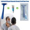 20Pack Luxury Sensitive Skin Travel Disposable Razors Kit with Shave Cream; Individually Wrapped; Clean and Hygienic; Guest Shaving Razor for Hotel, Salon,Spa,Home Care and Travel view 3