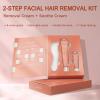 Facial Hair Removal Cream Kit for Women Face Depilatory & Soothing Cream, 4 Min Painless & Flawless Lip Chin Hair Remover, Gentle for Sensitive Skin Hair Removal (1.69 + 0.34 FL Oz) view 2