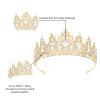 Queen Crown Rhinestone Wedding Crowns and Tiaras for Women Costume Party Hair Accessories Princess Birthday Crown Crystal Bridal Crown (Gold+White-A) view 4