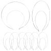NICENEEDED 6 Pack 2 Layer Metal Silver Queen Goddess, Angel Halo Crown Headband Thin Hairbands Tiara Hair Hoops, DIY Craft Plain Base Wedding Headpieces Prom Halloween Party Hair Accessories view 1