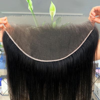 13x6 SKINLIKE 100% Real HD Lace Frontal 0.095mm Ultra-thin Invisible Swiss HD Frontal 13X6 Brazilian Virgin Human Hair Straight 18inch Pre Plucked with Baby Hair Small Single Knots