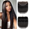 13x6 SKINLIKE 100% Real HD Lace Frontal 0.095mm Ultra-thin Invisible Swiss HD Frontal 13X6 Brazilian Virgin Human Hair Straight 18inch Pre Plucked with Baby Hair Small Single Knots view 2