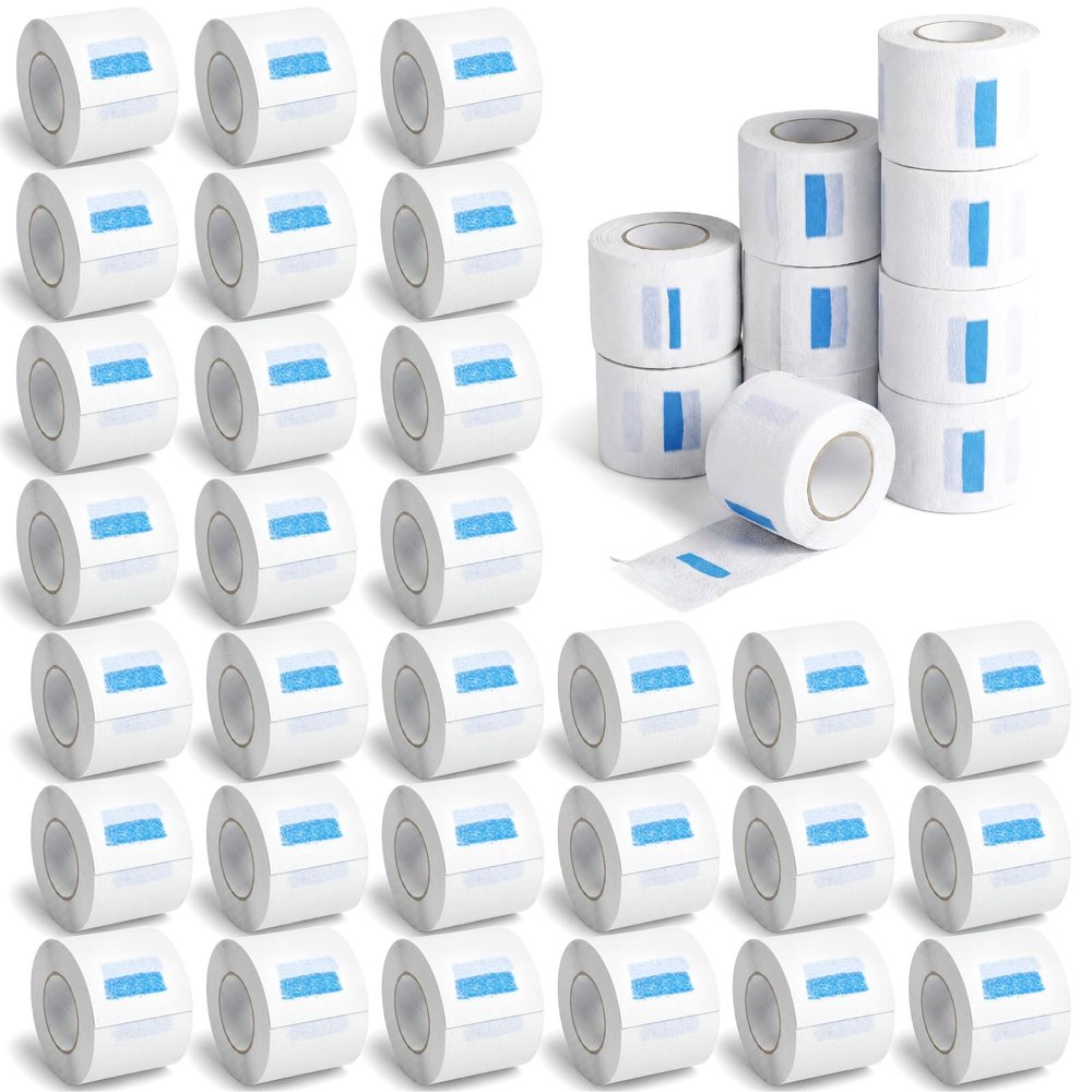 4000 Strips Disposable Barber Paper, 40 Rolls Haircutting Neck Strips for Salon, Stretchy Tissue Band 2.56 x 11.8 Inches, Professional Barber Supplies for Hair Styling and Coloring