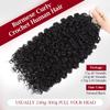 Miracle Invisible Knots Feather Human Crochet Hair 20 Inch 110g Pre-Looped for Burmese Curly (Open End) Natural & Bouncy Wave Invisible Seamless Knotless Soft BM Crochet Hair for Black Women (1B) view 4