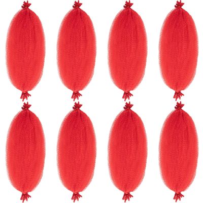 Springy Afro Twist Hair Pre Fluffed Spring Twist Hair Pre Afro Twist Hair For Soft Locs Marley Twist Braiding Hair Twist Extensions (RED#, 16 inch (Pack of 8))