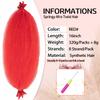 Springy Afro Twist Hair Pre Fluffed Spring Twist Hair Pre Afro Twist Hair For Soft Locs Marley Twist Braiding Hair Twist Extensions (RED#, 16 inch (Pack of 8)) view 2
