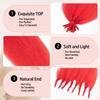 Springy Afro Twist Hair Pre Fluffed Spring Twist Hair Pre Afro Twist Hair For Soft Locs Marley Twist Braiding Hair Twist Extensions (RED#, 16 inch (Pack of 8)) view 3