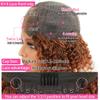 Amygirl Wear and Go Glueless Wigs Human Hair Pre Plucked Pre Cut Bob 4x4 Curly Wave Lace Front Wigs Human Hair 180% Density No Glue Human Hair Wigs for Black Women, Auburn, 12 Inch view 4