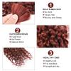 Color 33 Boho Human Hair 22 22 Inch Deep Wave Bulk 33 Braiding Hair Deep Curly Reddish Brown Boho Hair for Braiding Curly Braids view 3