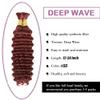 Color 33 Boho Human Hair 22 22 Inch Deep Wave Bulk 33 Braiding Hair Deep Curly Reddish Brown Boho Hair for Braiding Curly Braids view 4