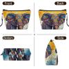 FekiLoot Colorful Elephant Makeup Bag for Travel, Large Capacity Toiletry Bag with Zipper, Leather Cosmetic Organizer Bag, Waterproof Cosmetic Storage Case with Hook, Makeup Case view 3