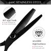 Swivel Thumb Hair Cutting Shears 5.5 Inch 360 Degree Rotation Scissors for Hairdressers Professional Barber Styling Tools 440C Steel (Set) view 3