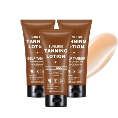 Self Tanning Lotion, Self Tanner Cream Face & Body, Tanning Lotion Self Tanner, Travel Size, Natural Glow & Streak-Free, Lightweight Hydrating Formula for Women (3pc)