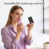 2-Pack Elegant Compact Travel Makeup Mirrors for Men Women, Dual-Sided Folding Cosmetic Mirror with 1x & 2x Magnification, Handheld Portable Vanity Mirror for Pocket Purse Handbag (Elegant Black) view 4
