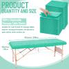 SmoothNovelty 150 Pcs 82 x 35'' Disposable Massage Table Sheets Fitted with Elastic Disposable Massage Bed Covers for Spa Beauty Salon Tattoo Facial Breathable Waterproof Oilproof Non Woven (Green) view 2