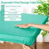 SmoothNovelty 150 Pcs 82 x 35'' Disposable Massage Table Sheets Fitted with Elastic Disposable Massage Bed Covers for Spa Beauty Salon Tattoo Facial Breathable Waterproof Oilproof Non Woven (Green) view 4