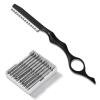 SULIKJHUI 11 Pcs Hair Razors for Cutting Hair, Professional Feather Styling Razor with Blades, 6.89" Salon & Home Use (Black) view 1