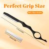 SULIKJHUI 11 Pcs Hair Razors for Cutting Hair, Professional Feather Styling Razor with Blades, 6.89" Salon & Home Use (Black) view 2