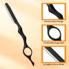 SULIKJHUI 11 Pcs Hair Razors for Cutting Hair, Professional Feather Styling Razor with Blades, 6.89" Salon & Home Use (Black) view 3