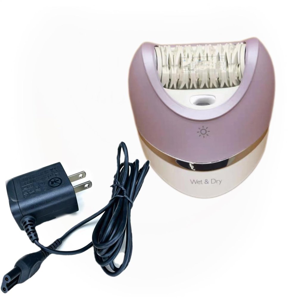 Replacement Hair Removal Head Blades And Charger for Philips BRL130 BRL140 BRL160 BRL170 BRL180 BRE650 BRE640 BRE630 BRE615 Wet & Dry Beauty Lady Electric Shaver(Purple)