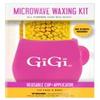 GiGi Microwave Waxing Kit All Purpose Hard Wax Beads for Face & Body Hair Removal, At Home Kit with Reusable Silicone Cup and Applicator view 1