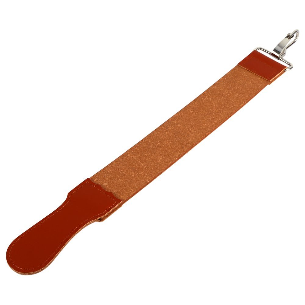 Semme Genuine Leather Strop Strap for Straight Razors Professional Barber Sharpener Sided Strap 50 2 X 5 2 Cm Convenient Hanging Hook