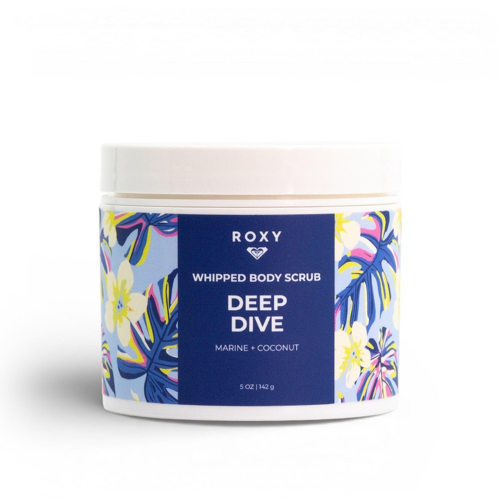 Roxy Deep Dive Whipped Body Scrub, Marine Coconut Sugar Scrub, 5oz