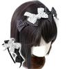 JOLILUNA Y2K Whimsy Twee Polka Dot Bow Headband Accessories Black White Sweet Hair Band (Polka dot) view 1
