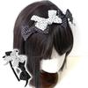 JOLILUNA Y2K Whimsy Twee Polka Dot Bow Headband Accessories Black White Sweet Hair Band (Polka dot) view 4