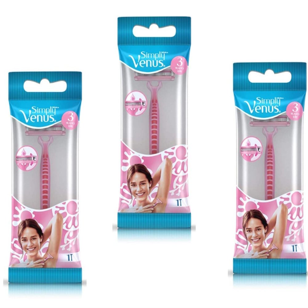 Venus Simply Hair Removal Razor Blade For Women (Pack of 3)