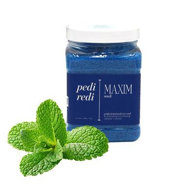 MAXIM Pedi Redi Pedicure Foot Soak Professional Pedicure Spa Salt for Whirlpool Spas & At-Home Footbaths Softens Calluses & Cuticles (28 ounce, Peppermint)