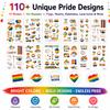 10 Sheets LGBTQ Pride Temporary Tattoos Rainbow & Love Designs Waterproof Long Lasting Tattoos for Gay Pride Parades Parties & Celebrations view 3