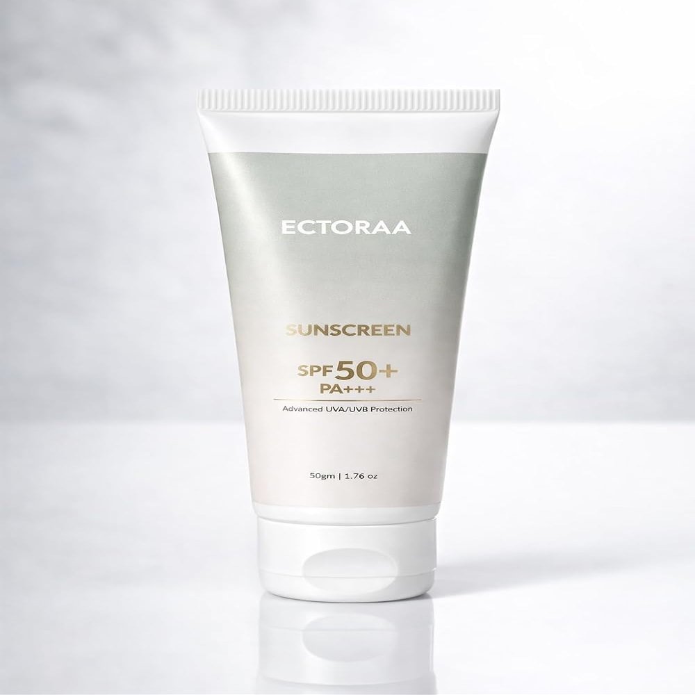 SAVANY Sunscreen SPF 50+ PA+++, Advanced UVA/UVB Protection, with Ectoin, Niacinamide & Centella Asiatica, 50g