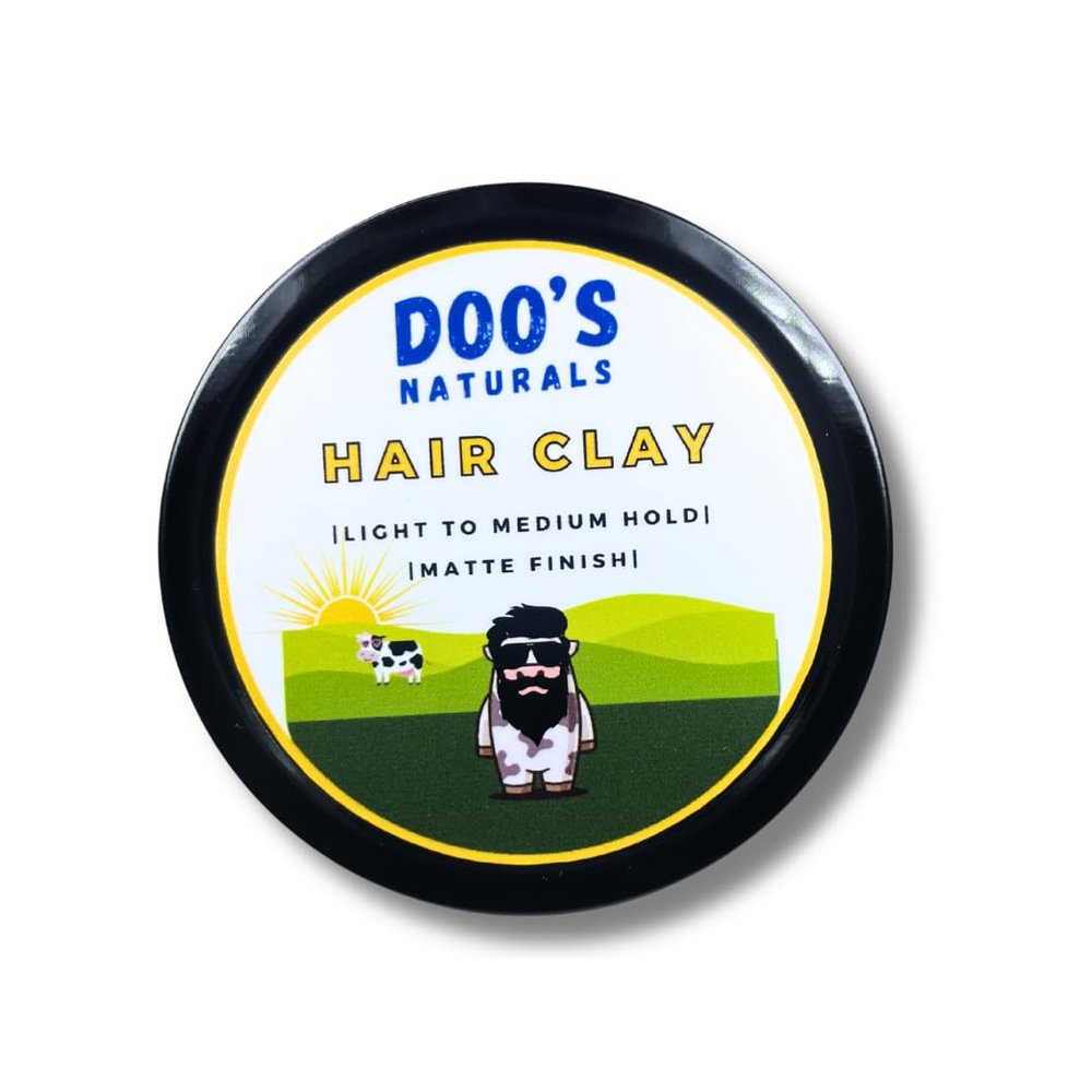 Doo's Naturals Tallow Hair Clay, Light to Medium Hold Matte Finish