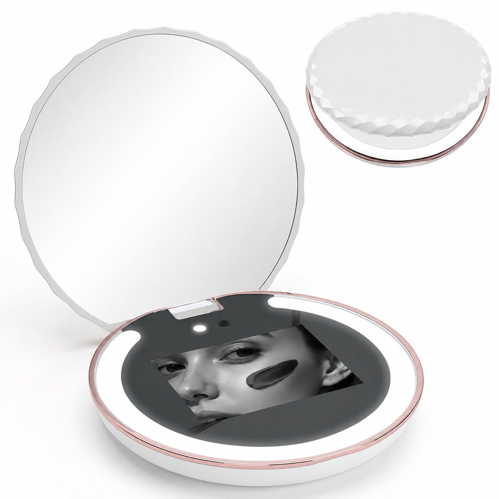 3.8" UV Makeup Mirror,vanity cosmetic mirror,sunscreen detection mirror