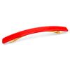 French Amie Long and Skinny Bar Large 4 1/4" Cellulose Acetate Handmade Automatic Hair Clip Barrette with No Slip Sturdy Silver Clasp for Women and Girls, Made in France (Red) view 1