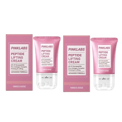 PINKLABS Peptide Lifting Cream,Neck Firming Cream with Roller,Peptide and Collagen BodyCare,Anti-Aging Firming Moisturizer for Face & Neck,Suitable for All Skin Types (Pack of 2)