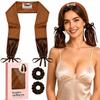 BYUSLOR Sleeping Hair Curling Tie, Heatless Curls Overnight Set (Black) (Brown) view 1