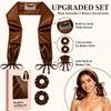 BYUSLOR Sleeping Hair Curling Tie, Heatless Curls Overnight Set (Black) (Brown) view 2