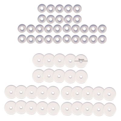 60pcs Silicone Non Pull Piercing Discs, Clear Pads for Bump, 3/5 / 7 / 9mm Earlobe Patches
