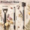 3Pcs Eyelash Brush Separator, Brow Comb & Lash Spoolie Set Professional Eye Makeup Tools with Synthetic Bristles, Black, Precise Eyebrow & Eyelash Grooming Kit view 2